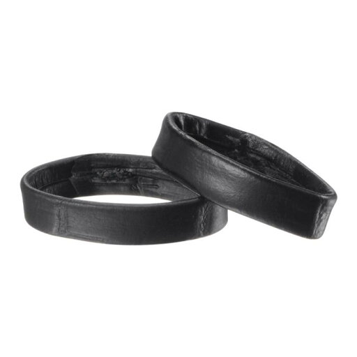 PUレザーループ リングキーパー保持 取替え 22mm幅時計バンド ブラック 2個入り