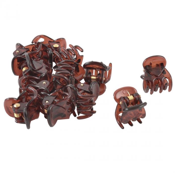 フランスクリップ 女の子 バネ荷重 コーヒー色 ミニ 12個入り