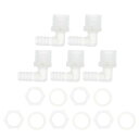 HOPESPANNER プラスチックホースバーブフィッティング3/8"ホースID G1/2メスNPTエルボーバーブコネクタPP 1セット