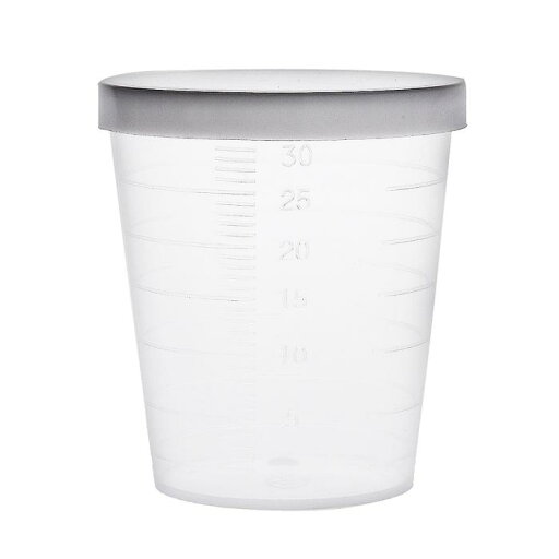 ビーカー キッチン用 ラボ用 プラスチック 目盛り付 計量カップ 蓋付 30ml 透明 ビーカー キッチン用 ラボ用 プラスチック 目盛り付 計量カップ 蓋付 30ml 透明