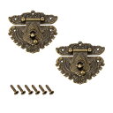 ハスプラッチ クラスプ 留め金 長方形 木製ケース対応 86x76mm 2セット入