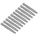 トルクススクリュードライバビット 50mmの長さ 6mm ヘキサ シャンク T30 マグネティック トルクス ヘッド スクリュードライバー ビット S2 高合金鋼 10個入り(4)