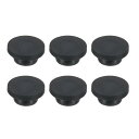 PATIKIL 23 mm直径 ゴムホールプラグ 22mm 穴に適したシリコンラバーラウンドホールストッパー 黒 6個入り(4)