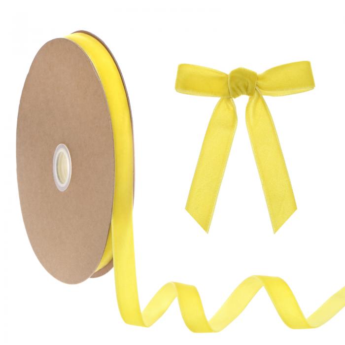 M METERXITY 薄いベルベットリボン 5/8" 25ヤード シングルサイド クリスマスリボン クリスマスツリー/..