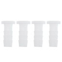 HEROFFIX 4個の水族館用プラスチックホースバーブフィッティング25/64"バーブパイプコネクタホワイトPP