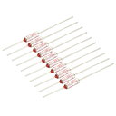 温度サーマルヒューズ 過熱保護 絶縁リード 250V 10A 185℃ 10本入
