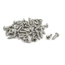 セルフタッピングねじ M4x12mm シルバートーン 304ステンレススチール 45個入り(2)