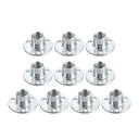 Tナット カーボンスチールラウンドベースネジ付きTナット M8x22x2mm 10Pcs