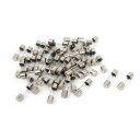 ガラス管ヒューズ 50 250V 3.5A 5×20mm ガラス 金属 シルバートーン クリア