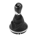 TUCKBOLD スコダに対応・ファビアI 6Y2用のカバー付き5速マニュアルギアシフトノブ | ギアボックススティックシフターレバーノブ ブラックプラスチック...
