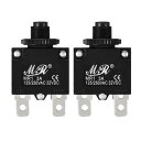 サーキットブレーカ過負荷保護装置 AC 125/250V 3A ブラック 過電流保護スイッチ 2個入り