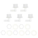 HOPESPANNER プラスチックホースバーブフィッティング5/16"ホースID G3/4メスNPTエルボーバーブコネクタPP 1セット