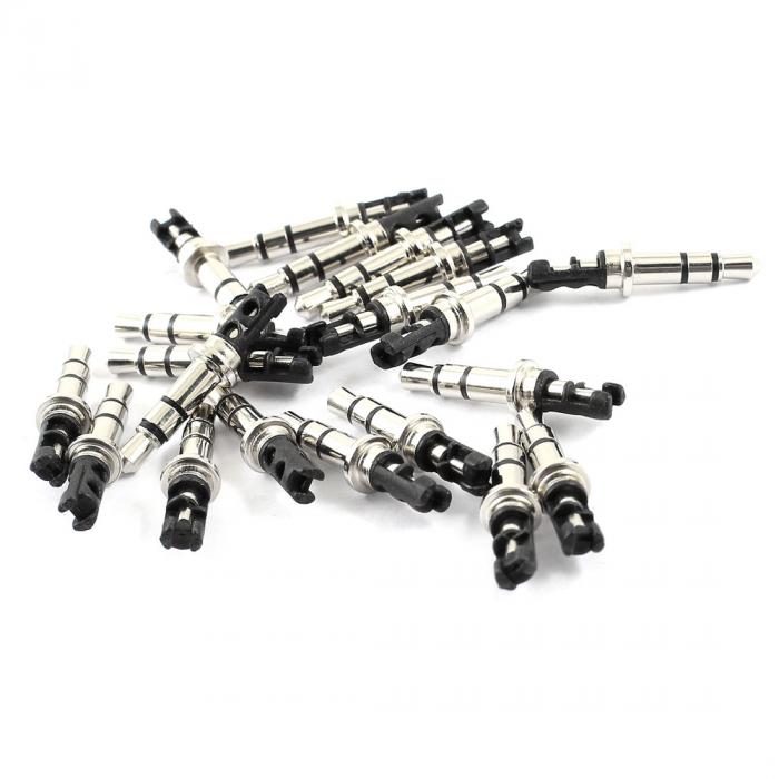 ステレオミニプラグ 3.5mmラジオジャック ソールドヘッドイアホンラジオジャック 20個 3.5mmオスプラグ..