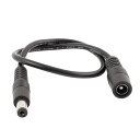 CCTVエクステンション ケーブル 0.3M 1 DC メスと 2 DC オス 5.5 x 2.1mm DCオス コッパー アダプター CCTVカメラに