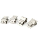 10mmX 38mm ヒューズ シルバートーン クリップ ホルダー ブラケット 4個入