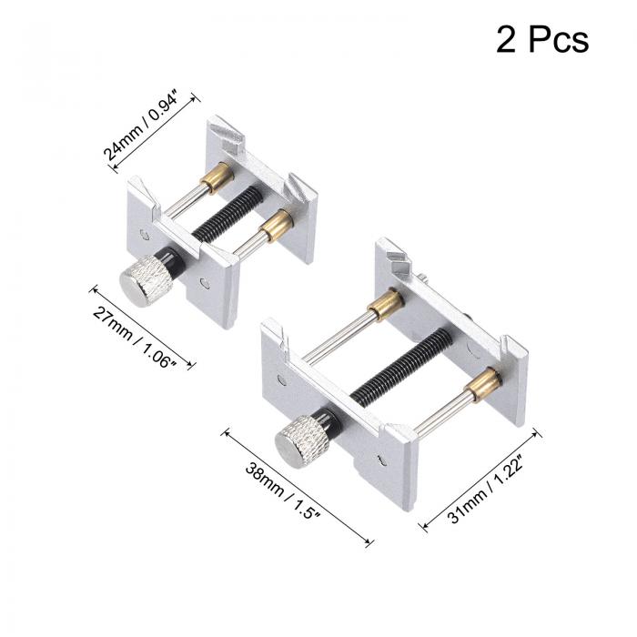 時計バックケースカバーリムーバーホルダーセット 時計修理ツール 調整可能な距離17 mm 26 mm アルミニウム シルバートーン
