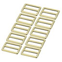 PATIKIL 32mm / 1-1/4" トライグ ライドスライドバックル 10個入り メタルウェビングストラップファスナー バックパックバッグベルト用 カッパー