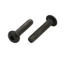 左手系ボルト 六角ソケット ボタンヘッド グレード10.9 ブラック M4x20mm 2枚入り