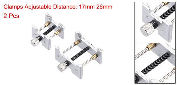 時計バックケースカバーリムーバーホルダーセット 時計修理ツール 調整可能な距離17 mm 26 mm アルミニウム シルバートーン