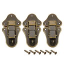 ボックスラッチ ツールボックス 引き出しロック 95mm x 52mm ブロンズ 3セット入り