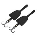 HEROFFIX 財布やバッグ 傘などのための2個入りの車のシートヘッドレストフック 頑丈な車のシートバックオーガナイザーフック ブラックのフェイクレザー 亜鉛...