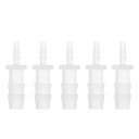 HEROFFIX 5個の水族館用プラスチックホースバーブフィッティング1/8"から5/16"ホースIDコネクタークリアプラスチック