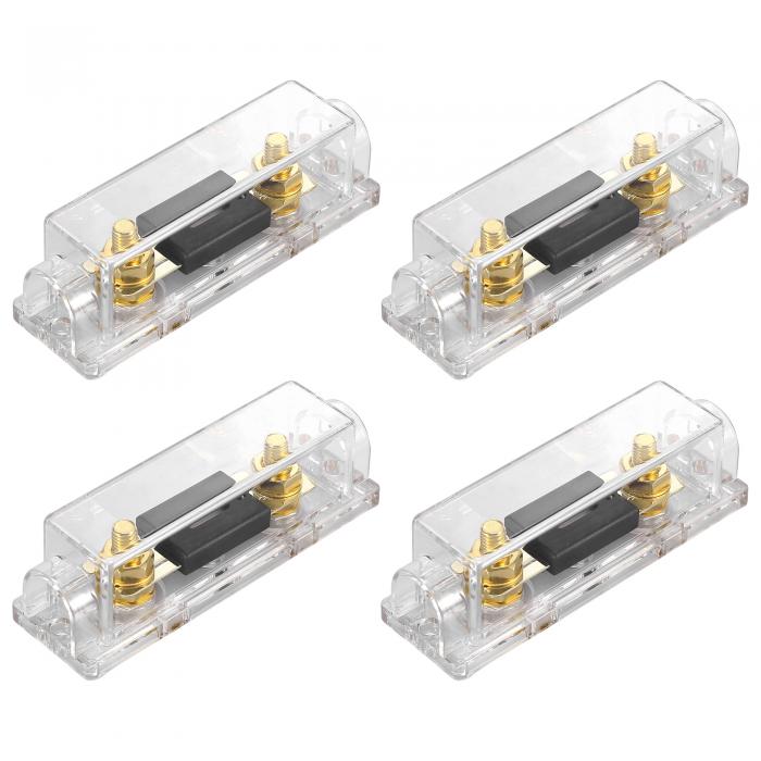 X AUTOHAUX ANLヒューズホルダー ANLヒューズブロック 0/2/4ゲージインライン 300Aヒューズ付き クリア 4個