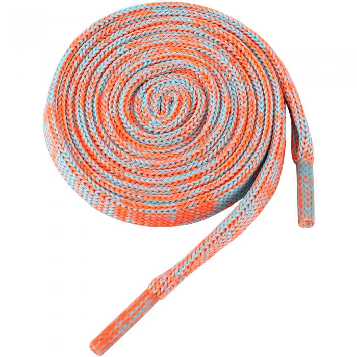 Elerevyo Flat Colorful Shoelaces Gradient Colors Shoe Laces for Boots Sneakers 2 Pairs Orange 80cm/31.50