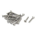 六角穴付きボルト 304ステンレス鋼製シルバートーン 六角ソケット M5 x 30mm 20個入り