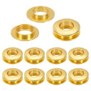 PATIKIL 15.5mm(5/8インチ) 真鍮製ホールアイレット 10個 アーク表面自己裏打ちグロメット シューズ 衣類 クラフト バッグ レザークラフト用 ワッシャー付き 模造金装飾