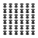 PATIKIL 50セットのシカゴネジ 7mm lシカゴネジバインディングポストネジボルトレザーリベットファスナーコネクター レザーベルトスクラップブックフォトアルバム用 ブ ラッ ク(3)