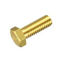 ブラス製六角形ネジ ボルト フルスレッド ソリッドブラス製 マシン用 グレード4.8 3/8-16x25.4mm 1個入