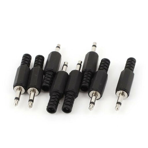 モノオスプラグ 音声プラグ 3.5mm ジャック ヘッドセット 8個 モノオスプラグ 音声プラグ 3.5mm ジャック ヘッドセット 8個