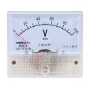 電圧計 アナログパネル電圧ゲージ ABSプラスチック DC 0-100V 2.5%エラー 85C1(4)