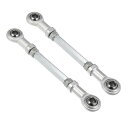 Motoforti M8調整可能なステアリングタイロッドボールジョイント 49cc電動ATVゴーカートアクセサリー用 ステアリングコラムステアリングサスペンション シルバートーン 2個 110MM
