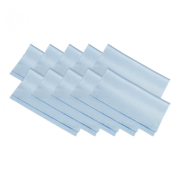 PATIKIL マイクロ繊維清掃布 ソフト カメラレンズ 眼鏡スクリーン用 180 x 150mm ブルー 10本