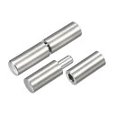 ヒンジ溶接 ヒンジピン 45mm x 10mm オスーメス 201 ステンレス鋼 金属 ホームゲート ドア ウィンドウ用 6ペア入り