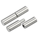 ヒンジ溶接 ヒンジピン 80mm x 16mm オスーメス 201 ステンレス鋼 金属 ホームゲート ドア ウィンドウ用 2ペア入り