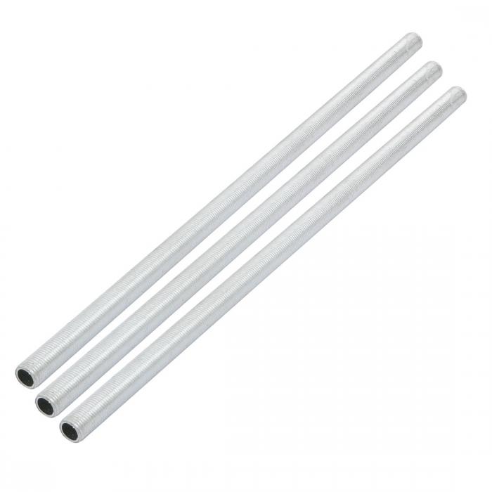 ランプニップル 金属材質 シルバートーン 1mmピッチ 280mm長さ M10 中空パイプ 3個入り