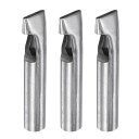 オーバル穴パンチ 3 x 22 mm 革中空カッター 長方形のパンチダイ ストラップベルト時計バンド革細工作業用 3個入り