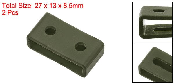 時計バンドストラップループ ラバー 代替 ファスナーリング シリコン ウォッチホルダーキーパー 24mm幅時計バンド ダークグリーン 2個入り