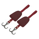 HEROFFIX 財布やバッグ 傘などのための2個入りの車のシートヘッドレストフック 頑丈な車のシートバックオーガナイザーフック ワインレッドのフェイクレザー ...