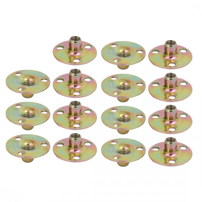 T-ナット ティーナット M6x25x1.2mm 木工家具用 炭素鋼材質 ブロンズトーン 15個入り