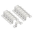 U形コネクタブラケット 22 x 27mm 304ステンレス鋼 ドアクローズド バーホルダー ストラットチャンネル用 12個入り