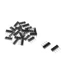 プラグヘッダ 4ピン 銅 絶縁プラスチック 長さ10mm DCオスメスジャック 25個入り
