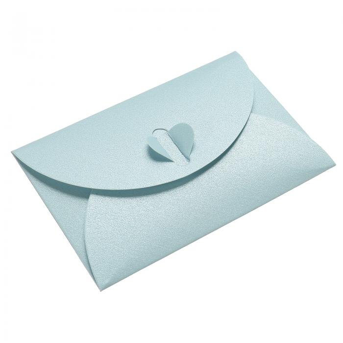 ミニ封筒 紙製 ライトブルー 空白のカードとミニ招待状の封筒 2x3 ピンクレッド手紙のオフィスの輸送用品 50パック入り