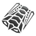 バイク軽油燃料タンクプロテクター ユニバーサル 3D PVC ラバーパッドエンブレムバッジステッカー シルバートーン プロテクターデカール