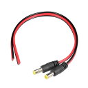 オスコネクタ DC パワー ピグテール ケーブル CCTV カメラ アダプタ用 2.1mmx5.5 mm 2個入り