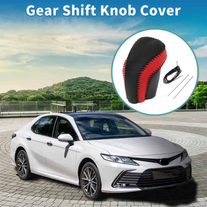 A ABSOPRO Toyotaに対応 カムリ2018-2024用 ブラックレッドマイクロファイバーレザ...