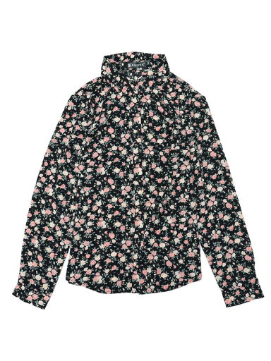 Allegra K 花柄シャツ ブラウス 長袖 おしゃれ ボタンダウン 通勤 オフィス カジュアル レディース ブラック ピンク花 XL Allegra K 花柄シャツ ブラウス 長袖 おしゃれ ボタンダウン 通勤 オフィス カジュアル レディース ブラック ピンク花 XL
